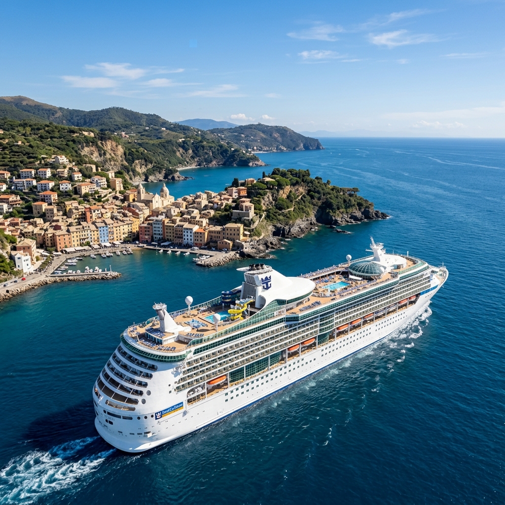 Legend Of The Seas cruise ship aerial view